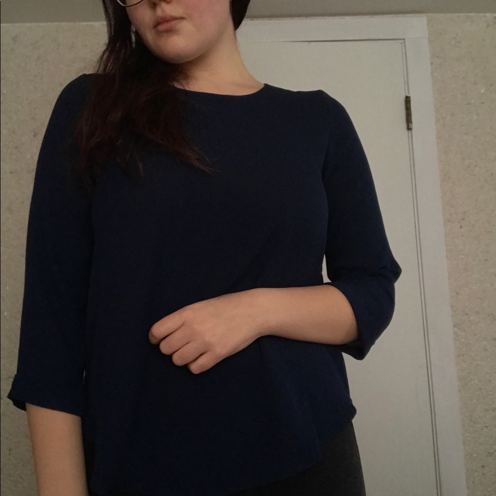 Navy blue top